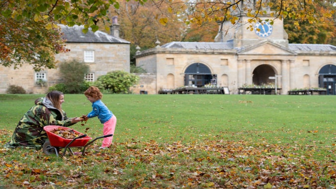 Family enjoying October half term fun at Wallington